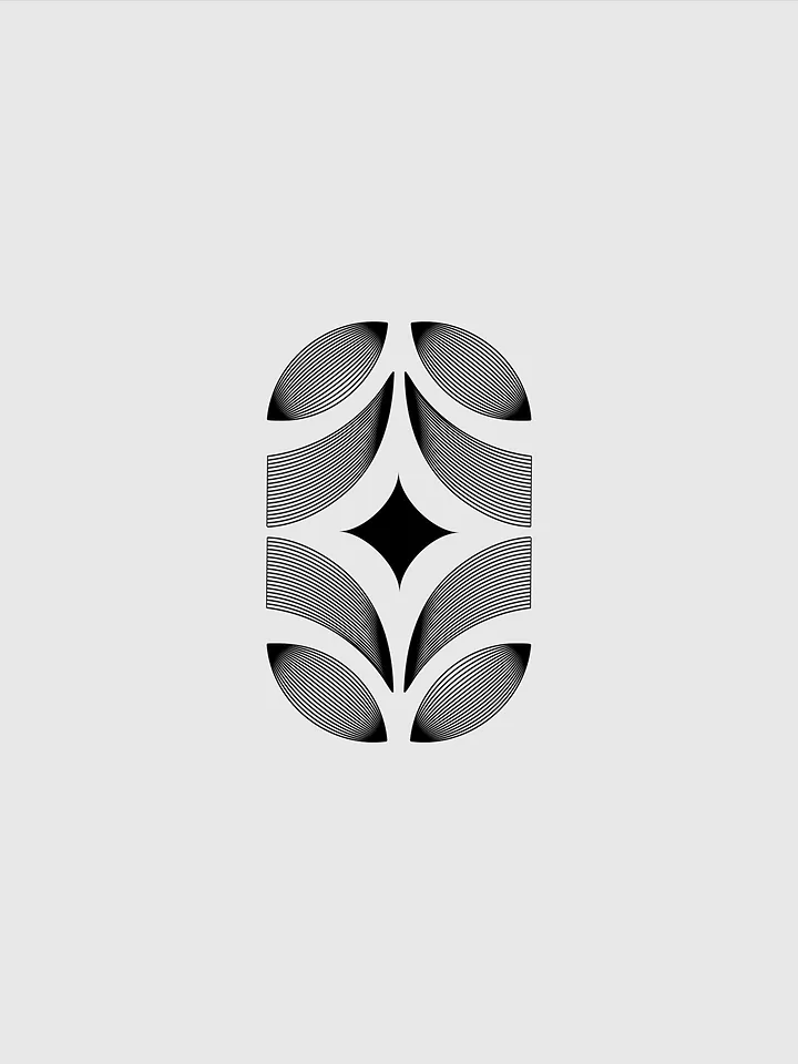 Line-art emblem with a four-pointed star